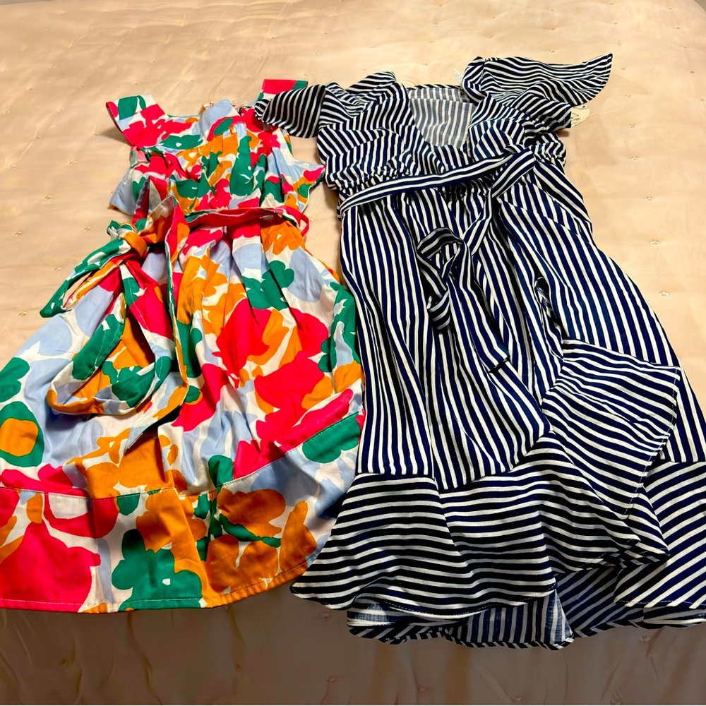 Colorful Floral and Striped Dresses
